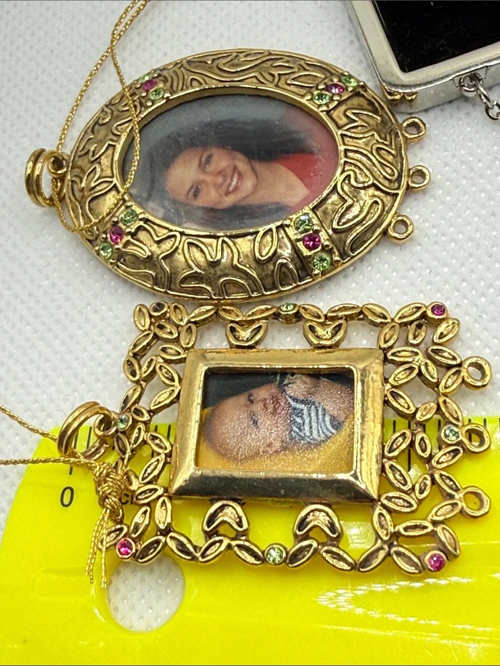 Mixed Mini Photo Locket Charms - Silver & Gold Tones random assortment